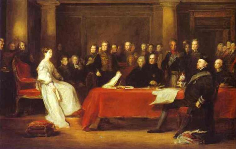 Sir David Wilkie Victoria holding a Privy Council meeting china oil painting image